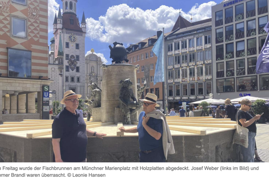 Wie der Fischbrunnen in München versorgt wird
